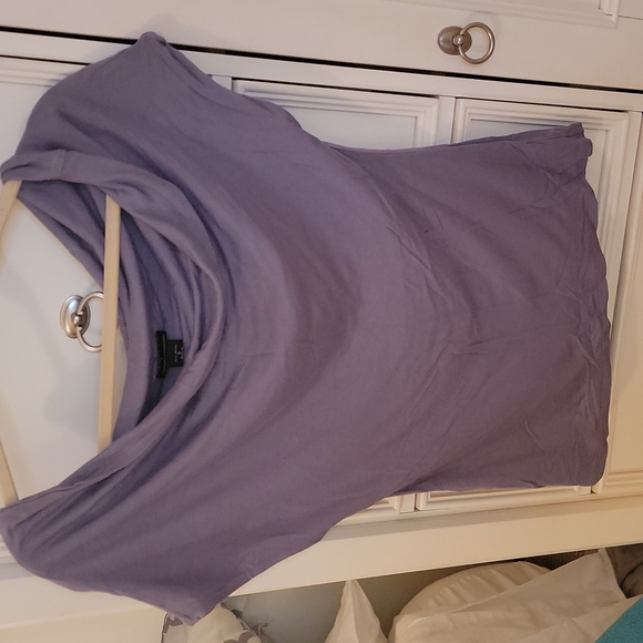 Off shoulder blue/grey Moda international top size small - Picture 1 of 3